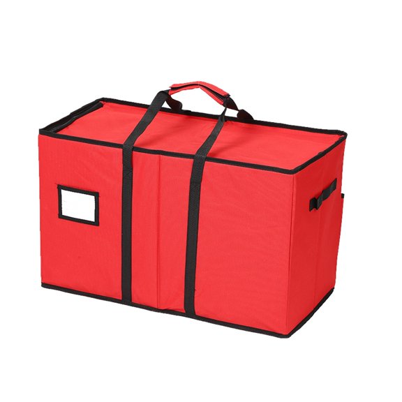 Smart Christmas Storage Bin with Comfortable Grip Handles and Lightweight Body for Closet Shelf and Drawer Organization Great for Home Organization and Storage Needs Red