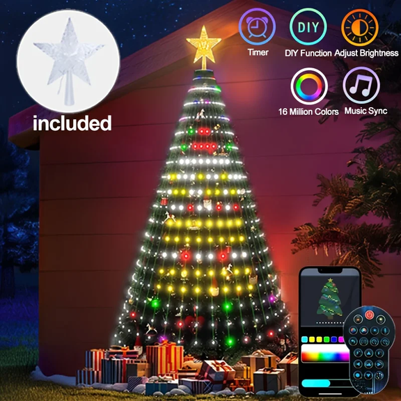 Smart Christmas Tree Lights,400 LEDs Christmas String Lights with Remote Control ,20 Lines Fairy Lights for Xmas Tree Decor