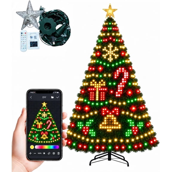 Smart Christmas Tree Lights Controllable via Phone App