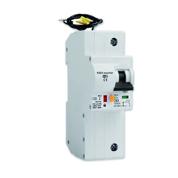 Smart Circuit Breaker 1P MCB With Energy Monitoring APP Wireless Control Compatible ,Easy to Install