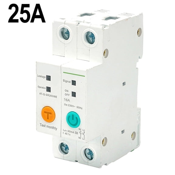 Smart Circuit Breaker 2P with Real Time Updates on Operational Status for Better Control Over Home Electrical Devices and Systems (25A)