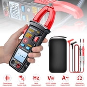 Smart Clamp Multimeter, 600A AC Current Clamp Meter with Auto-Ranging, NCV Function, LCD Display, Measures Voltage, Resistance, Capacitance, Ideal for Home, Auto, and Electrical Repairs