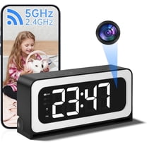 Smart Clock Camera, 2K Indoor Cameras for Home Security, 5G&2.4G WiFi Security Cameras Wireless, Two-Way Talk, Blacklight Full-Color, Night Vision