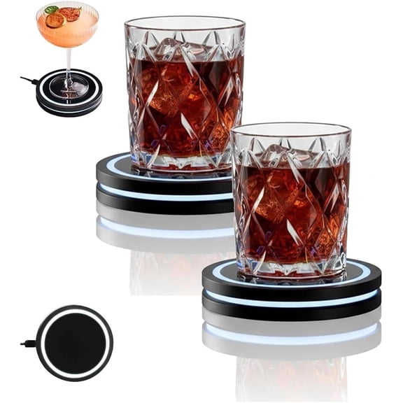 The Smart Coaster 2.0 Cocktail Machine and Mixer, The Smart Coaster 2.0 Cocktail Machine, Smart Cocktail Coaster Machine, Portable Cocktail Maker.(Black)