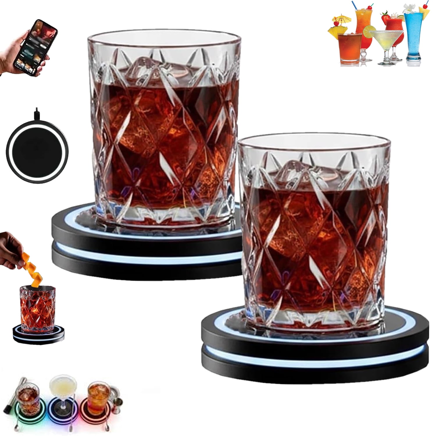 Smart Coaster 2.0 Cocktail Machine, Portable Smart Cocktail Coaster ...