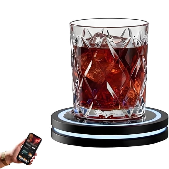 Smart Coaster Cocktail Machine, Portable Cocktail Maker Interactive Lighting with Built-in Smart Sensing Tech for Mat Bar Club Drink