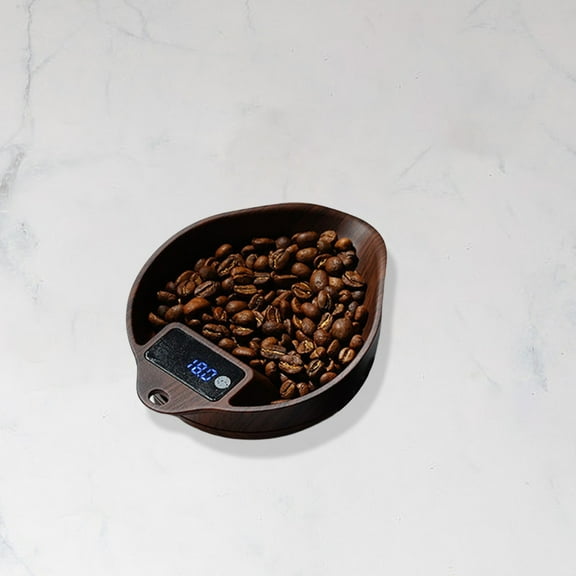 Smart Coffee Beans Scale With Tray Precision Coffee Beans Scale Digital Coffee Weighing Kit Coffee Measuring Scale Brown Free Size