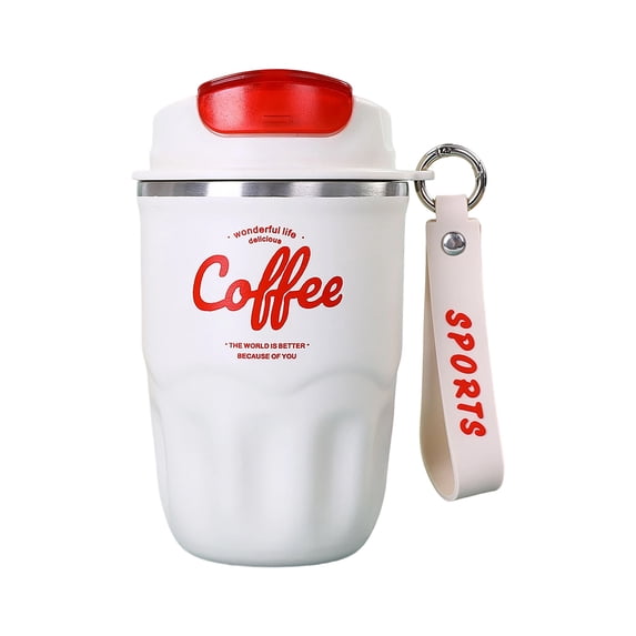 Smart Coffee Mug with Temperature Display, 12.17oz Vacuum Insulated Travel Tumbler, Leakproof Stainless Steel Cup with Handle for Commute Office Outdoor