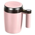 thumbnail image 1 of Smart Coffee Mug with Auto Stir & Temp Display, 16oz Rechargeable Heated Cup for Travel & Gifts, Pink/Brown Stirring Tumbler for Women/Men, Home Use, 1 of 9