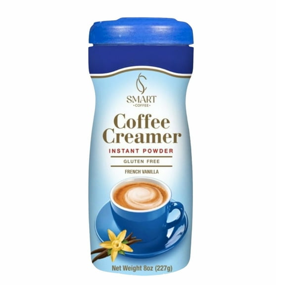 Smart Coffee Non-Dairy Coffee Creamer French Vanilla Flavor , 8 oz - Lactose-Free Coffee Enhancer
