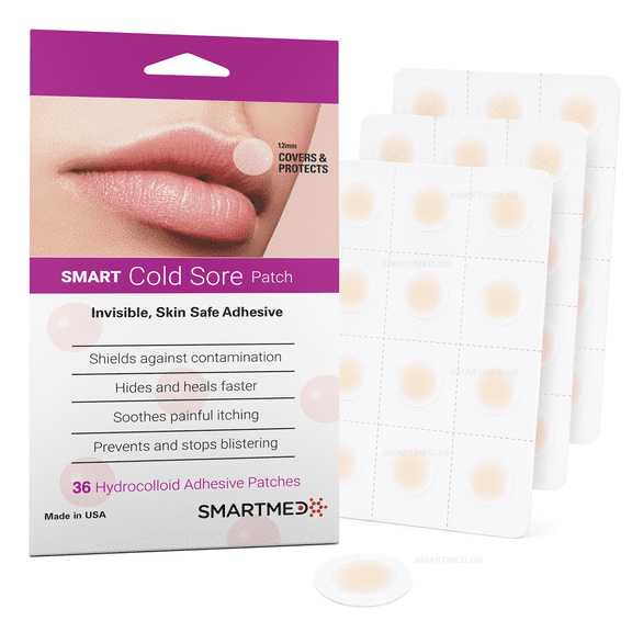 Smart Cold Sore Treatment Patch 36 Ct | Invisible, Skin Safe Adhesive