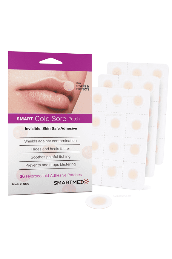 Smart Cold Sore Treatment Patch 36 Ct | Invisible, Skin Safe Adhesive