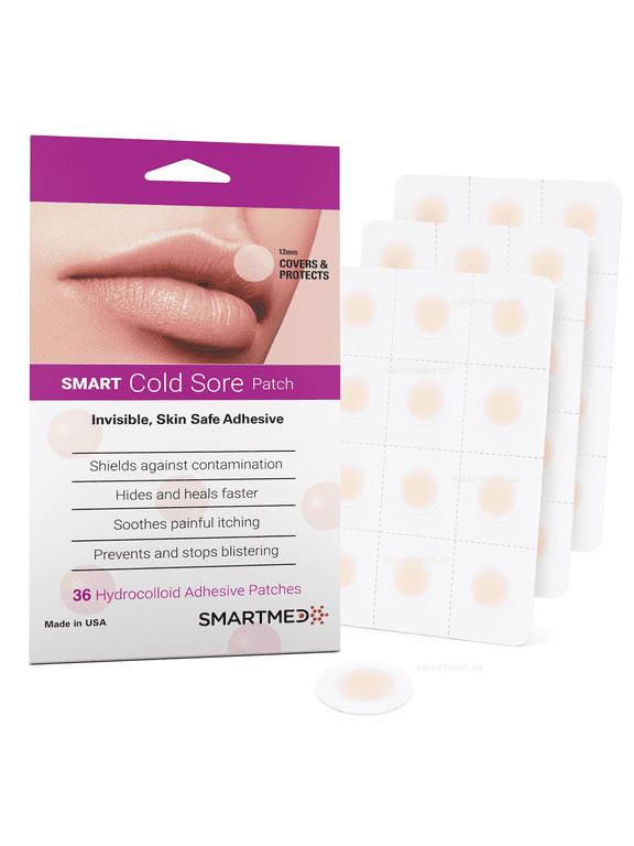 Smart Cold Sore Treatment Patch 36 Ct | Invisible, Skin Safe Adhesive