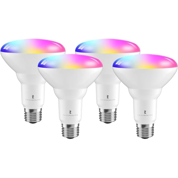 Smart Color Bulb ZB3 4Pack, Zigbee Hub Required, 650 Lumens,BR30/E26 Flood Light,RGB Full Color,ETL/FCC Certified,Compatible with Home Assistant, SmartThings, Aeotec,Homey,Hubitat,Alexa