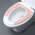 thumbnail image 1 of Smart Constant Temperature Heated Toilet Seat Cushion USB Heated Toilet Seat Cover Adhesive Pad Washable Reusable Universal Toilet Warmer Pad Pink 13.38x12.59 Inch (1Pcs), 1 of 9