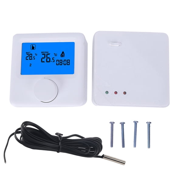 Smart Control for Electric Systems, Precise Temp Monitoring LCD Digital RF Wireless Heating Thermostat Bienvenido