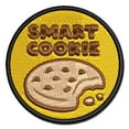 thumbnail image 1 of Smart Cookie Chocolate Chip Teacher Student Applique Multi-Color Embroidered Hook & Loop Patch - 3.5 Inch Large, 1 of 5