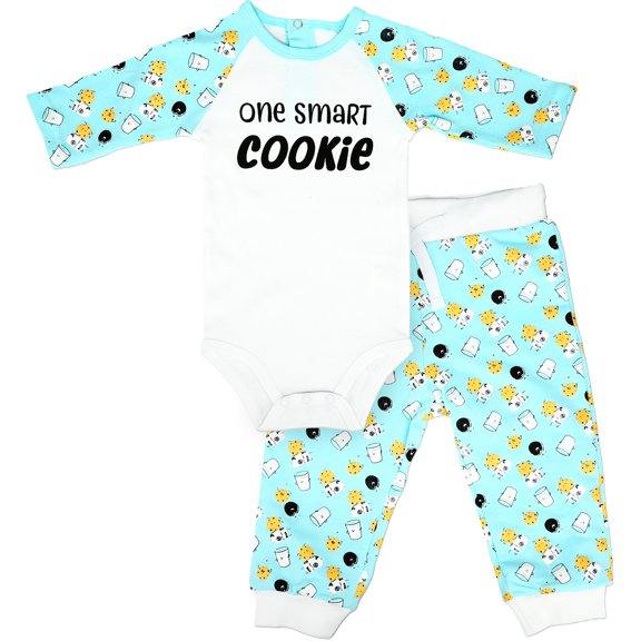 Pavilion Gift Company - Smart Cookie - 6-12 Months
Light Blue Bodysuit & Pants Set