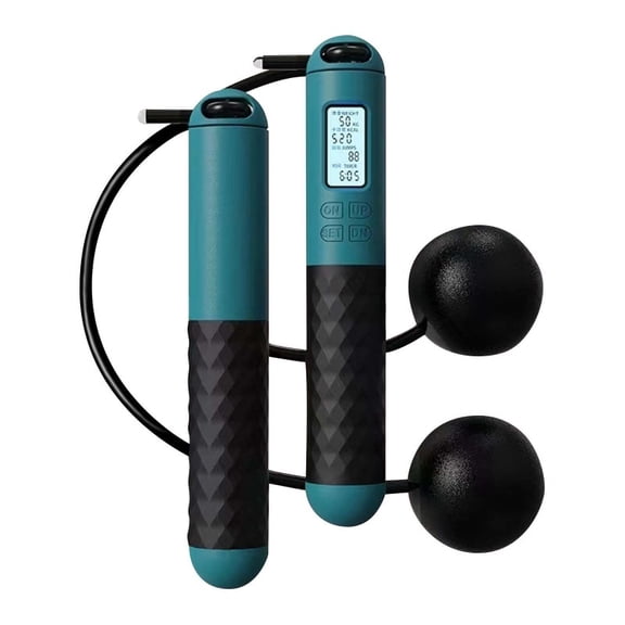 Smart Cordless Jump Rope With Lcd Counter, Digital Rechargeable Counting Skipping With Non- Handle For Fitness, Exercise & Home Workout
