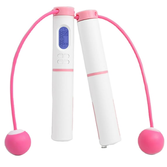 Smart Cordless Jump Ropes Electronic Digital Wireless Skip Rope Calorie Consumption Fitness Body Building Exercise Jumping Rope (Pink)
