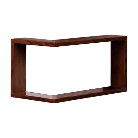 Smart Corner Shelves with Ambient Lighting for Living Spaces | Wall Mounted Floating Storage Rack for Corners Space-Saving Display Shelf with Wooden Finish