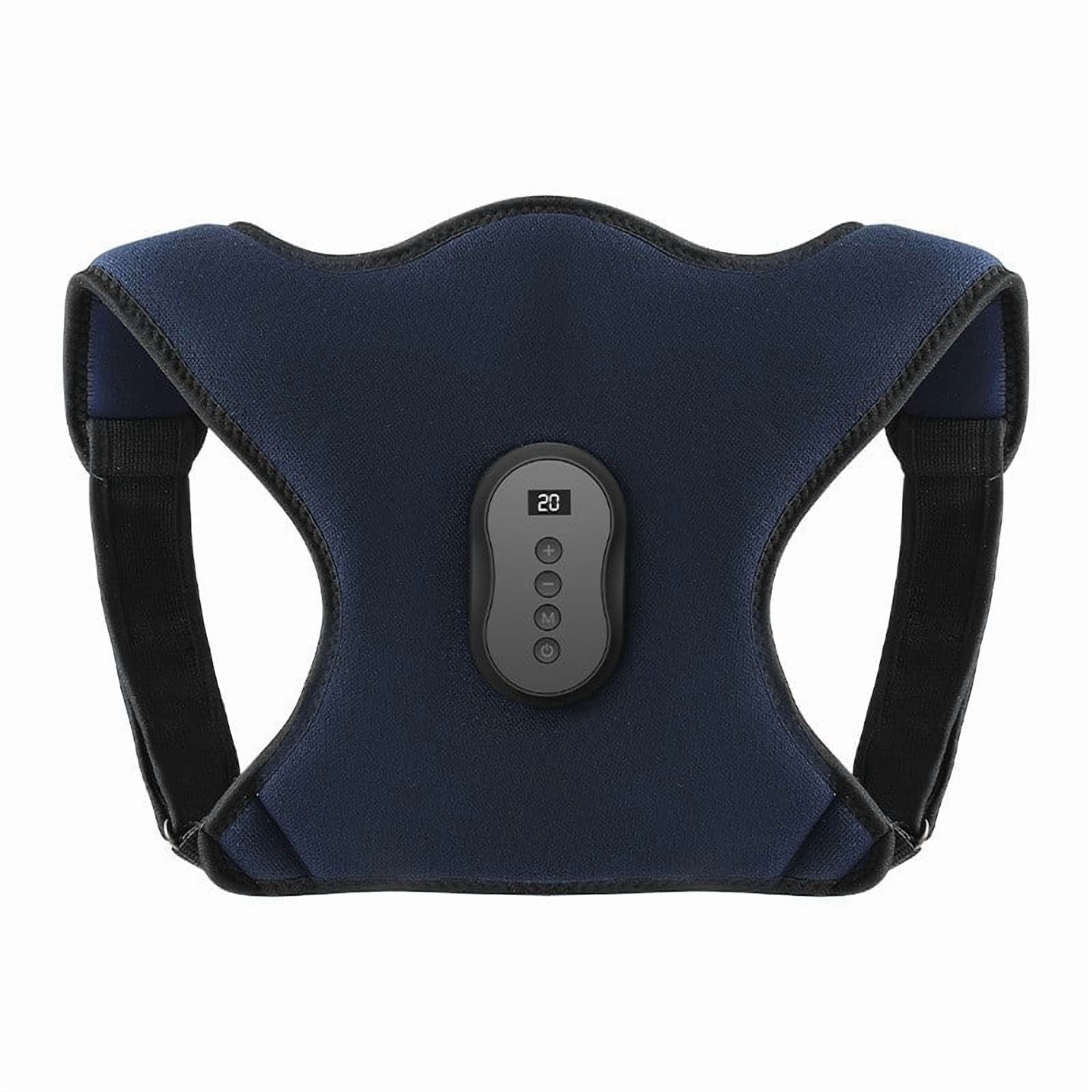 Smart Correction Belt Sensor Orthosis Invisible Reminder Adult and Child,Remote control Sitting Posture Hunchback 4 Modes 3 Levels of Temperature 3 Levels of Vibration Smart Posture Corrector,Black