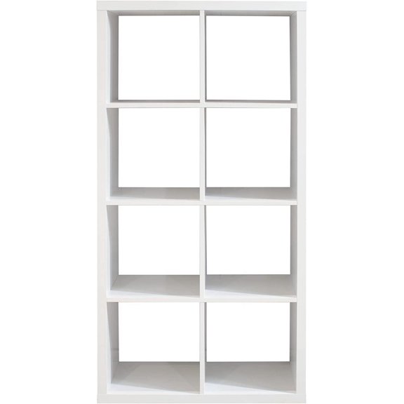 Smart Cube 8-Cube Organizer Storage with Opened Back Shelves, Multi-Purpose Locker, 2 X 4 Cube Bookcase Book Shleves for Home, Office (White)$$Home Decor, Kitchen, & Other