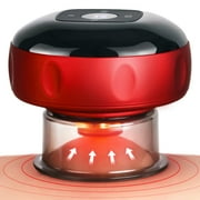 Flaremore Smart Cupping Massage Therapy Set, Electric Therapy Massager Kit, Portable Electric Cupping,5-in-1 Adjustable 12 Levels Smart Cupping Massager,Gua Sha Massage Tool,Red