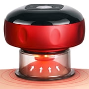 Flaremore Smart Cupping Massage Therapy Set, Electric Therapy Massager Kit, Portable Electric Cupping,5-in-1 Adjustable 12 Levels Smart Cupping Massager,Gua Sha Massage Tool,Red