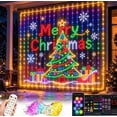 Led Windows Light Display Smart Curtain Lights Christmas Display, 400LEDs Animated LED RGB Lights ...