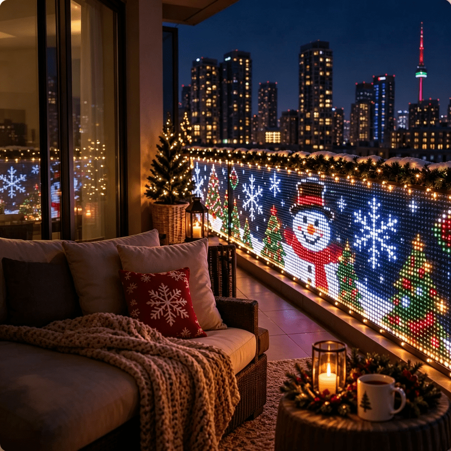 Smart Curtain Lights, Christmas LED Curtain Net Lights with App Control