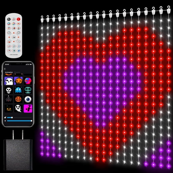 Smart Curtain Lights, Color Changing 400 LED Curtain Lights 10 * 10 FT, RGB DIY String Fairy Light for Bedroom Backdrop Party Indoor Outdoor Holiday Decoration