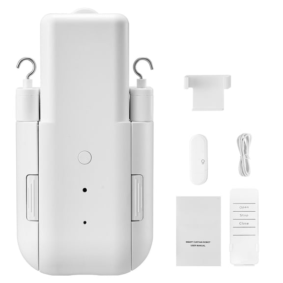 Smart Curtain Motor with Hub,Alexa Google Home Compatible,App&Remote Control,Auto Timer for U-Shape I-Shape Curtain Tracks