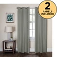 thumbnail image 1 of Smart Curtains Kelsey Light Zero 100% Blackout Window Panels, 40 x 84 Inches, Package of 2, Silver, 1 of 7