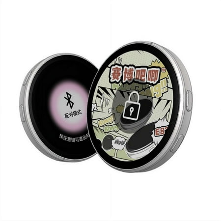 Smart Cyber Badge - 1.7” Custom Digital Pin Badge, New Bluetooth Upload Photos & GIFs, HD Touchscreen for Anime Fans & Events