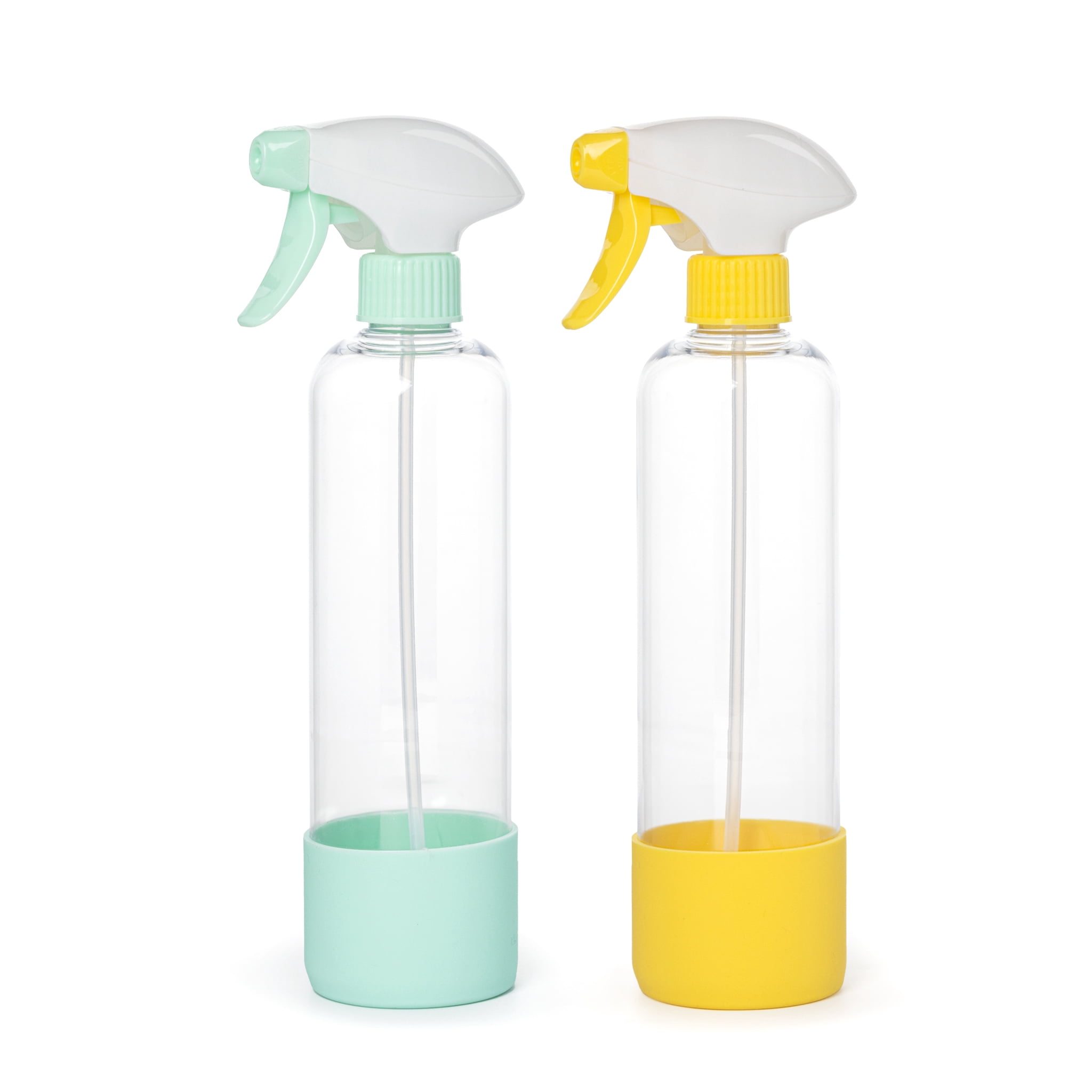 Smart Design 2-Pack Refillable Spray Bottles, 16.9 fl oz Each, Assorted Colors, Reusable and Multi-Use