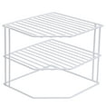 thumbnail image 1 of Smart Design 3-Tier Kitchen Corner Shelf Rack - 9 x 8 inch - White, 1 of 8