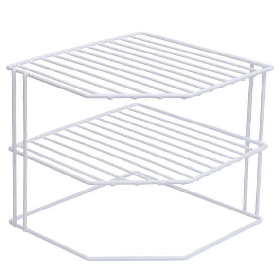 Smart Design 3-Tier Kitchen Corner Shelf Rack - 9 x 8 inch - White