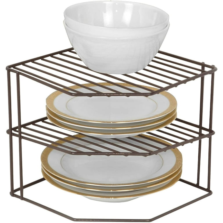 3 Tier Cabnet Dish Rack, Dish Storage Rack, Kitchen Corner Shelf Organizer