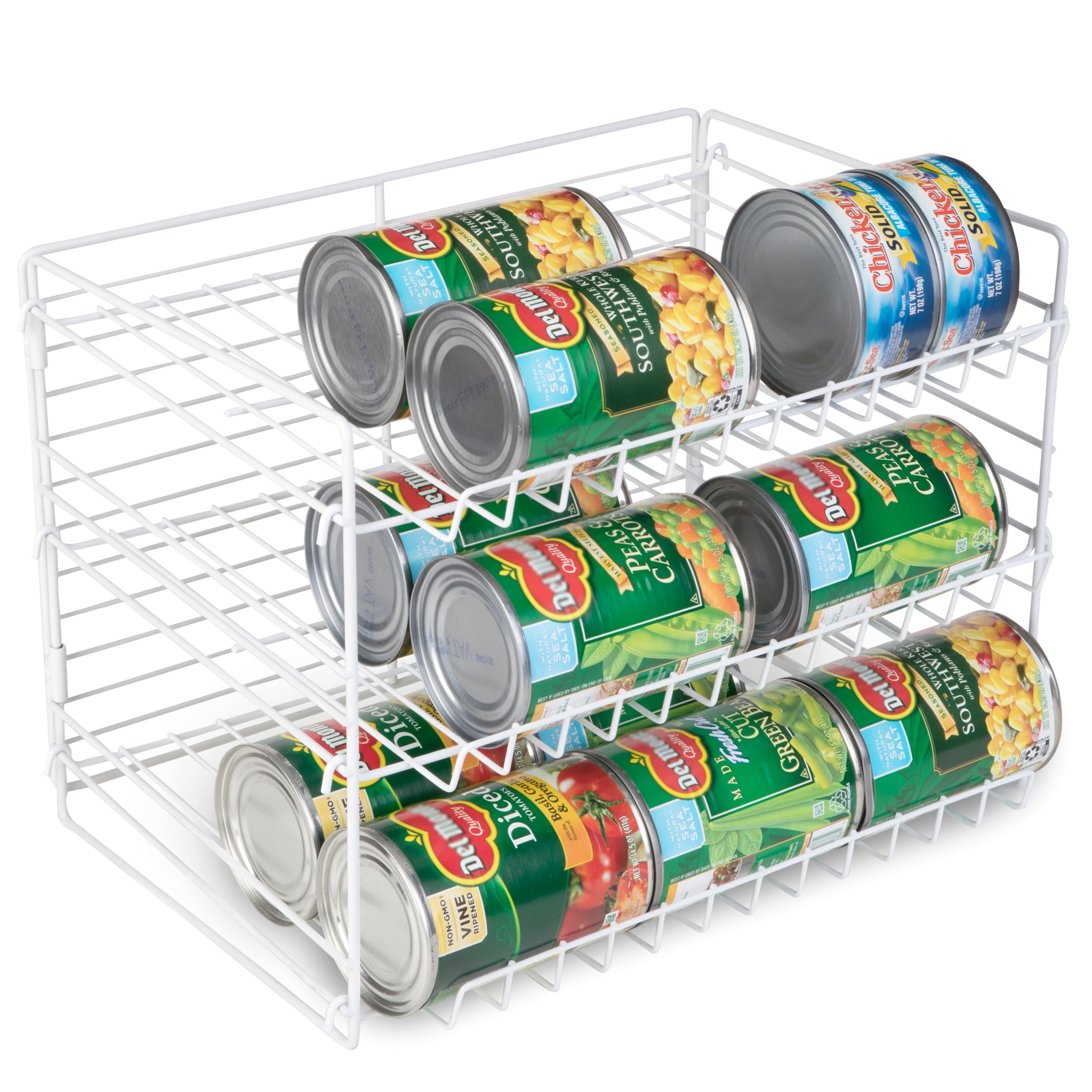 Smart Design 36 Can Organizer Adjustable 3Tier Rack Pantry Canned