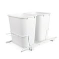 thumbnail image 1 of Smart Design 6 Gallon Double Pull Out Waste Basket Drawer - Set of 2 - White, 1 of 5