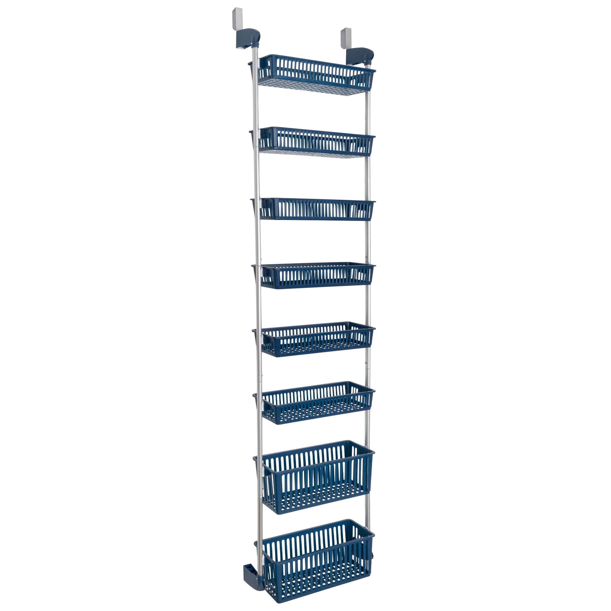 Navy 8-Tier Over-The-Door Pantry Organizer with Steel Frame