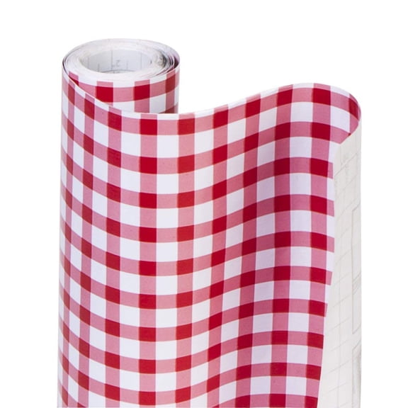 Smart Design Adhesive Shelf Liner - Washable Cutable Material - Non Slip and Peel Design - for Shelves, Drawers, and Flat Surfaces - Kitchen 18 Inch x 20 Feet - Antique Bisque Lattice