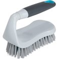thumbnail image 1 of Smart Design All-Purpose Scrub Brush - Contoured Easy Grip Non-Slip Handle - Tough Bristles - Odor Resistant - Dishwasher Safe - Cleaning Pots, Pans, Sink and Tub - Gray and Teal, 1 of 6