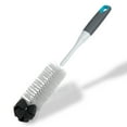 thumbnail image 1 of Smart Design Bottle Brush - Comfort Non-Slip Grip Handle, Non-Scratch, Odor Resistant, Dishwasher Safe - For Cleaning Water Bottles, Baby Bottles & Glassware - 14" Long - Gray & Teal, 1 of 7