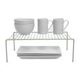thumbnail image 1 of Smart Design Cabinet Storage Shelf Rack - Large (8.5 x 16 Inch) - Steel Metal Wire - Cupboard, Plate, Dish, Counter & Pantry Organizer Organization - Kitchen [Light Green], 1 of 5