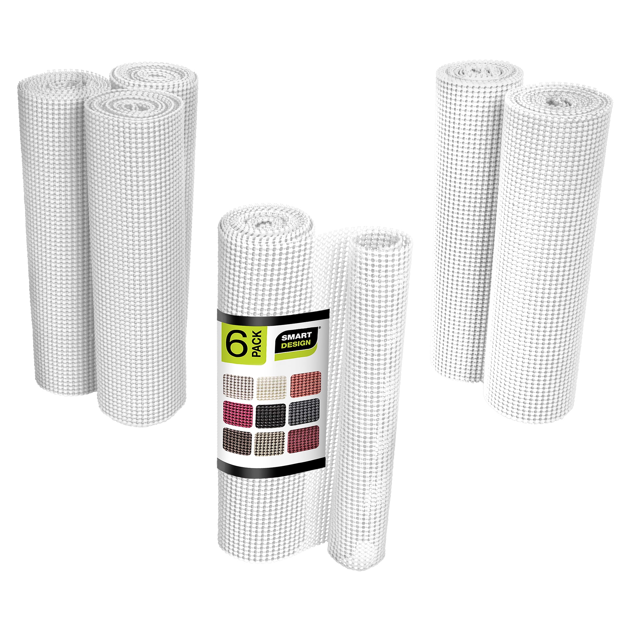 Smart Design Classic Grip Shelf Liner 12 inch x 60 feet Set of 6