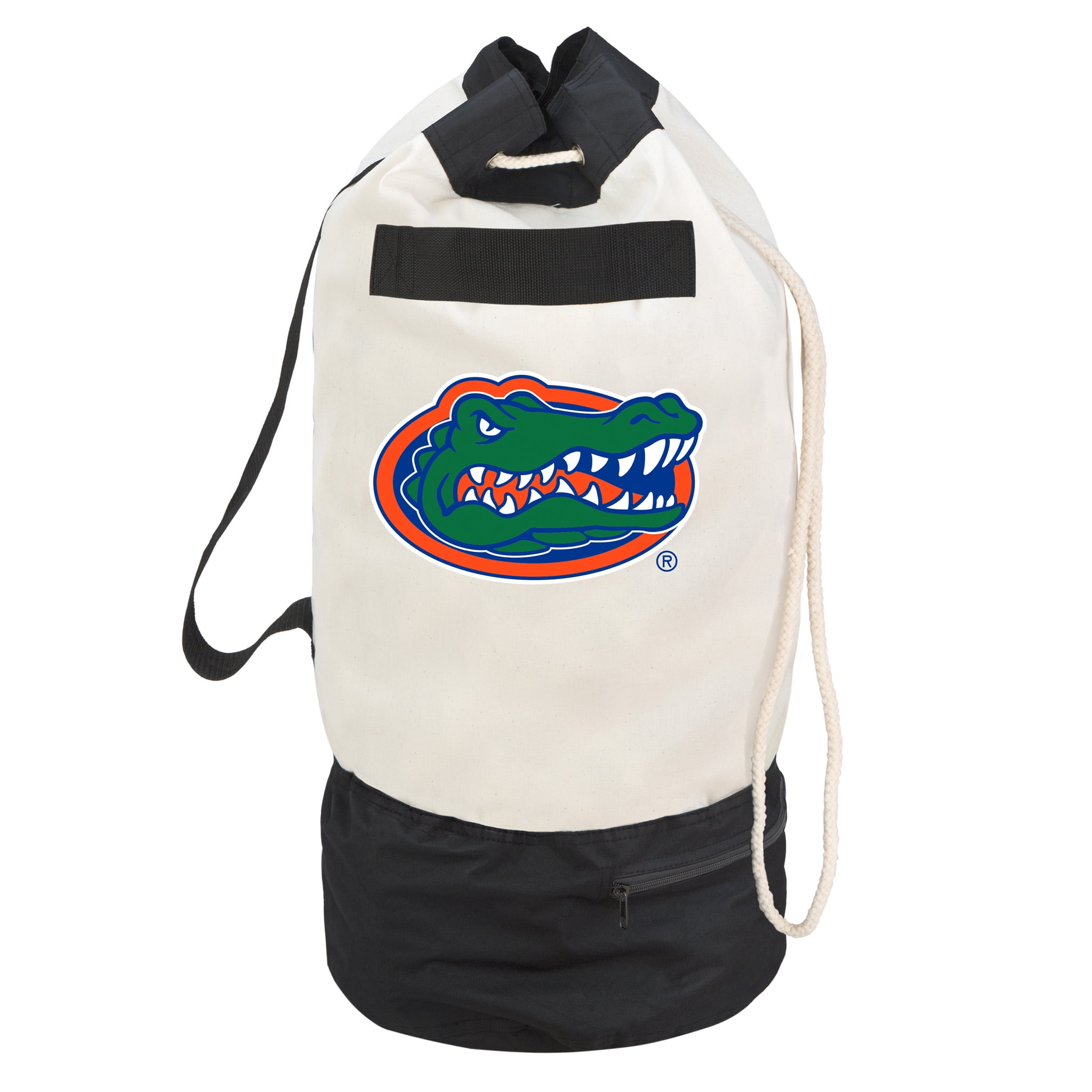 Smart Design Collegiate Heavy Duty Duffel Bag with 2 Compartments â€“ 15 x 30 inch - Canvas - University of Florida Team Design - Sports, Kids, and Laundry - Blue and Orange Colors - Florida Gators