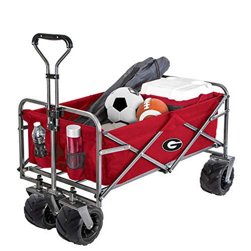 Smart Design Collegiate Heavy-Duty Utility Collapsible Sports Wagon - University of Georgia Bulldogs