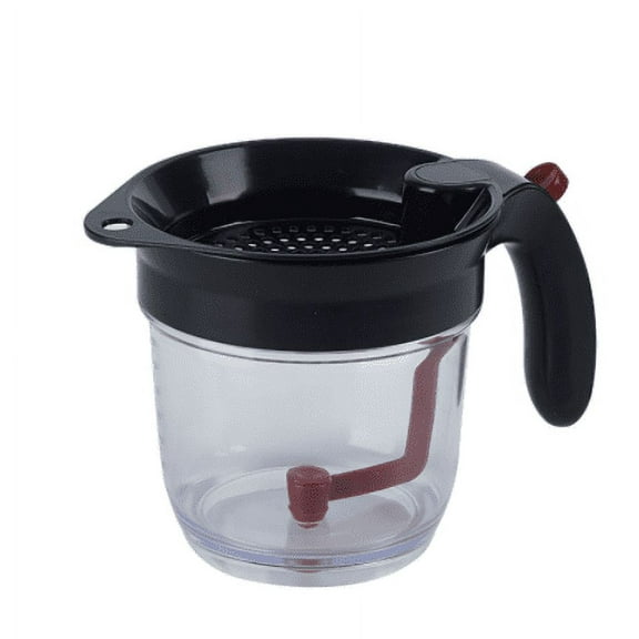 Smart Design Fat Skimmer, Easy Removable Lid For Heat Resistant Material, Kitchen Gravy Separator With Bottom Release, Innovative Fat And Oil Separation Tool, Enhancing Taste By